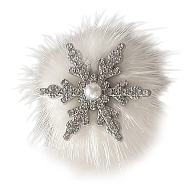 Sweet Rhinestones Hair Clip Snowflake Hairpin Sweet Balletcore Bunches Hair Clip Dropsale