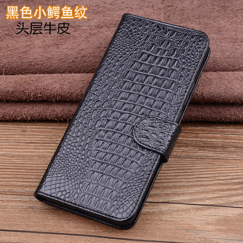 Wobiloo Luxury Genuine Leather Wallet Cover Business Phone Cases For Oppo Realme 11 Realme11 Pro Credit Card Money Slot Case