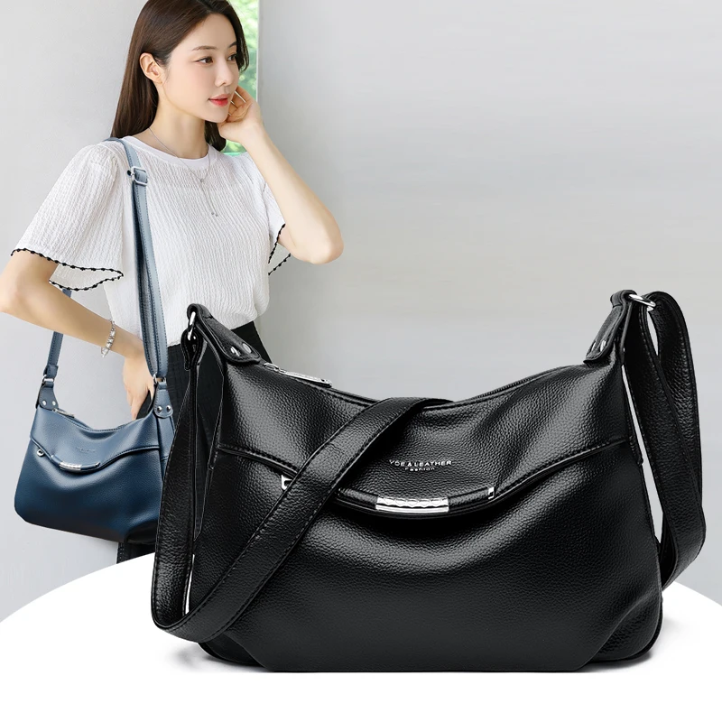 

Fashion Retro Women’s Shoulder Bag, Large Capacity PU Leather small Crossbody Purse, Elegant Solid Color Handbag for Daily Use