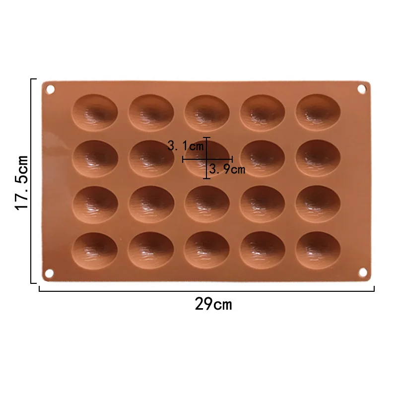 20-piece walnut silicone cake mold, chocolate mold, truffle mold, lifelike shape, food grade