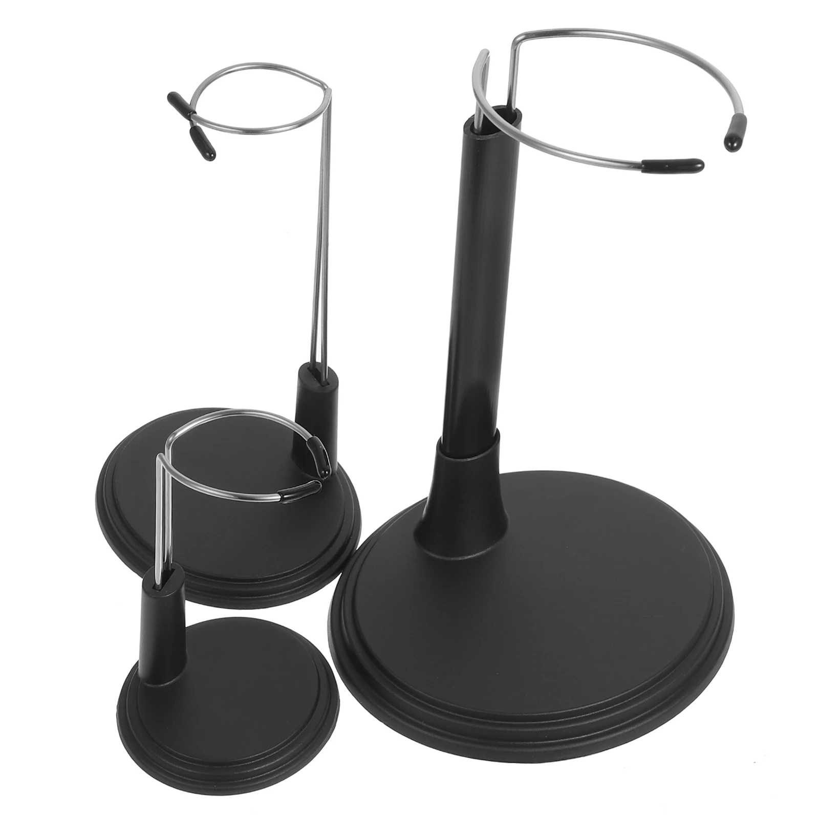 

3 Pcs 15cm 20cm 25cm Black Lightweight PP Alloy Steady Base Shelf Display Action Figure s Small Rack Vertical