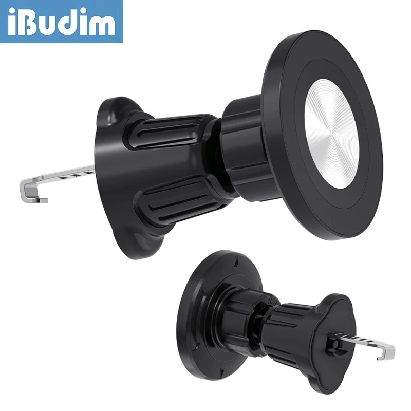 iBudim Car Magnetic Phone Holder Strong Magnet Car Air Vent Clip Cellphone Mount GPS Bracket for iPhone MagSafe Xiaomi Huawei