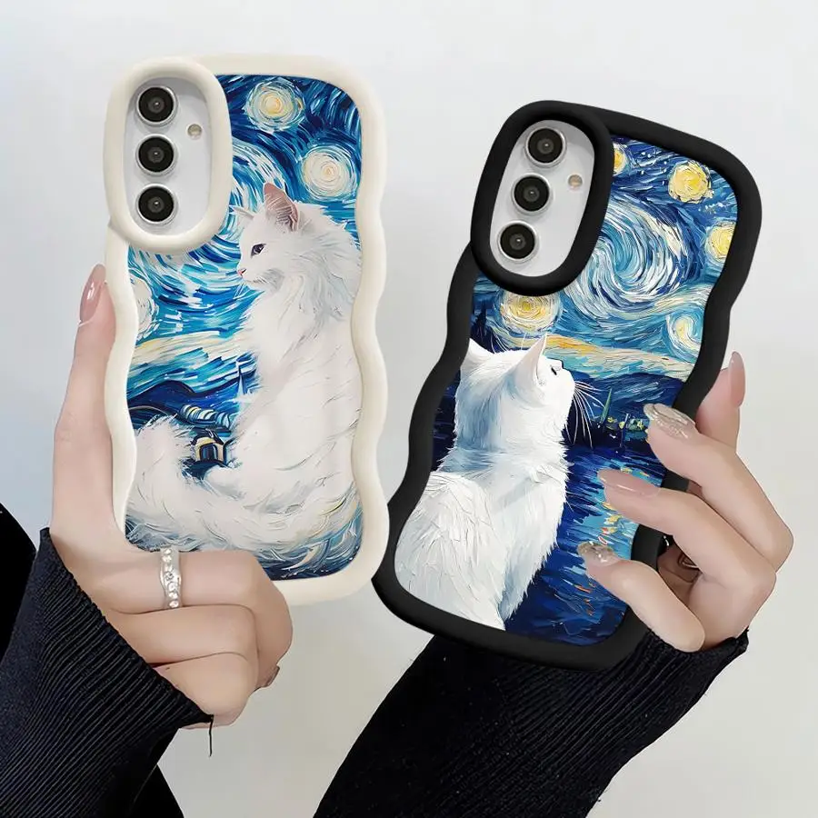 حافظة لهاتف سامسونج جالاكسي A36 A33 A35 A13 A14 A11 A12 A15 A21s A26 A34 A16 فان جوخ آرت