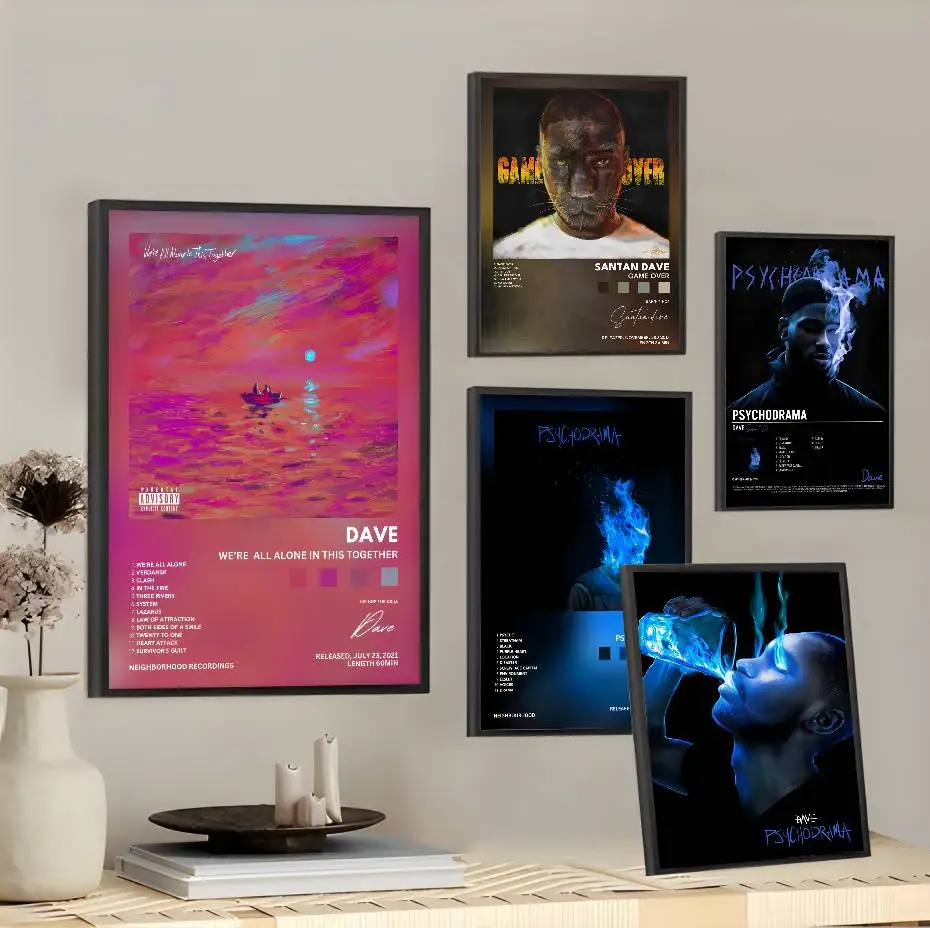 مغني الراب الشهير D-Dave ملصق مقاوم للماء ورقة طباعة ملصقات ديكور لتزيين الغرف الفن جدار الديكور غرفة نوم غرفة المعيشة #3