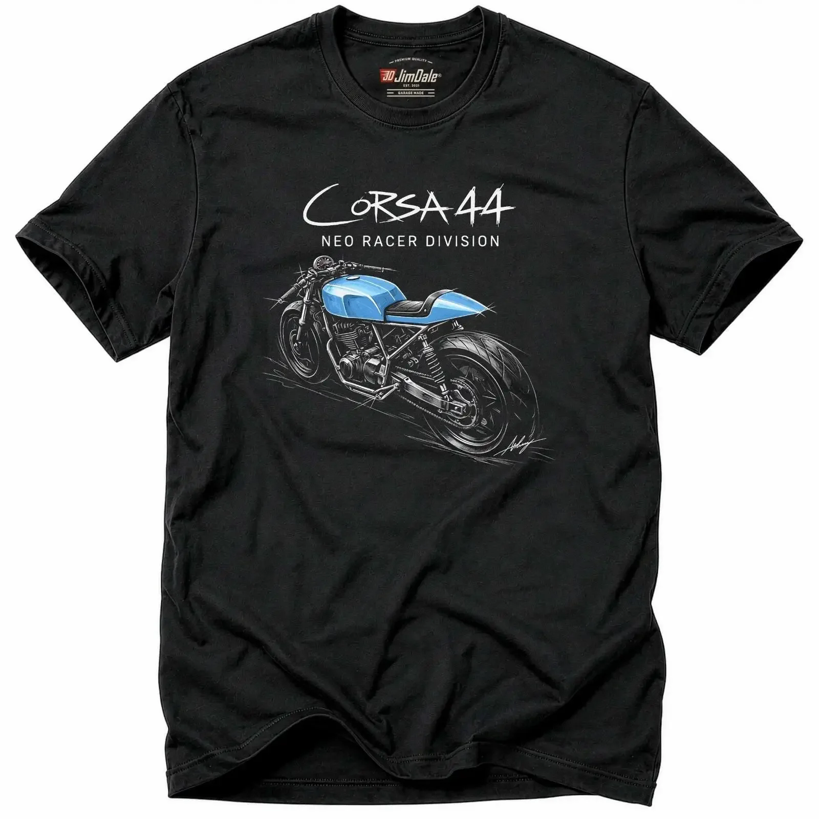 Men's Motorcycle T Shirt Café Racer Neo Vintage Biker Retro vintage Washed Casual graphic fashion Comfortable homme