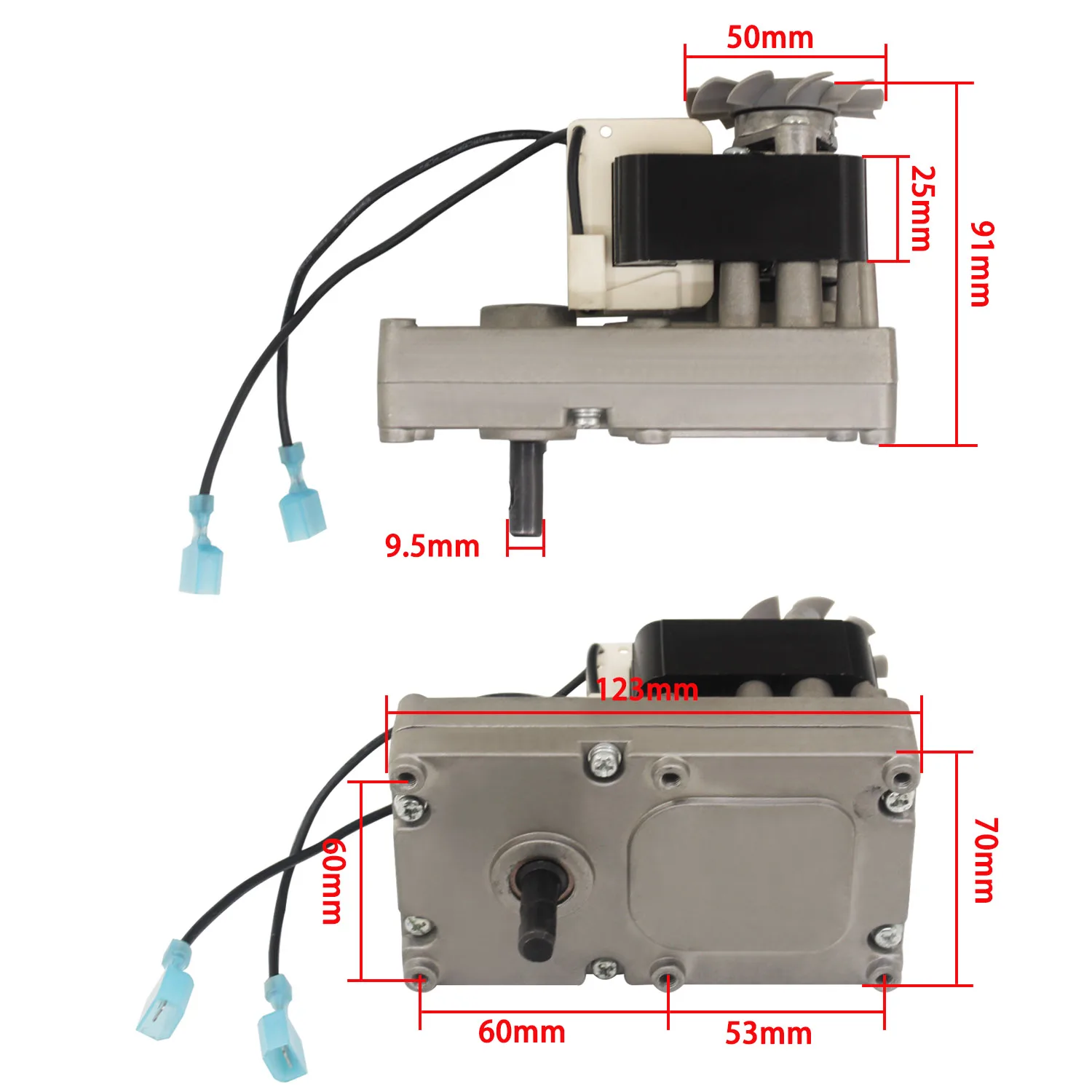 50Hz Shaded Pole Motor Geared Pellet Stove Motor Boiler Feed 2rpm