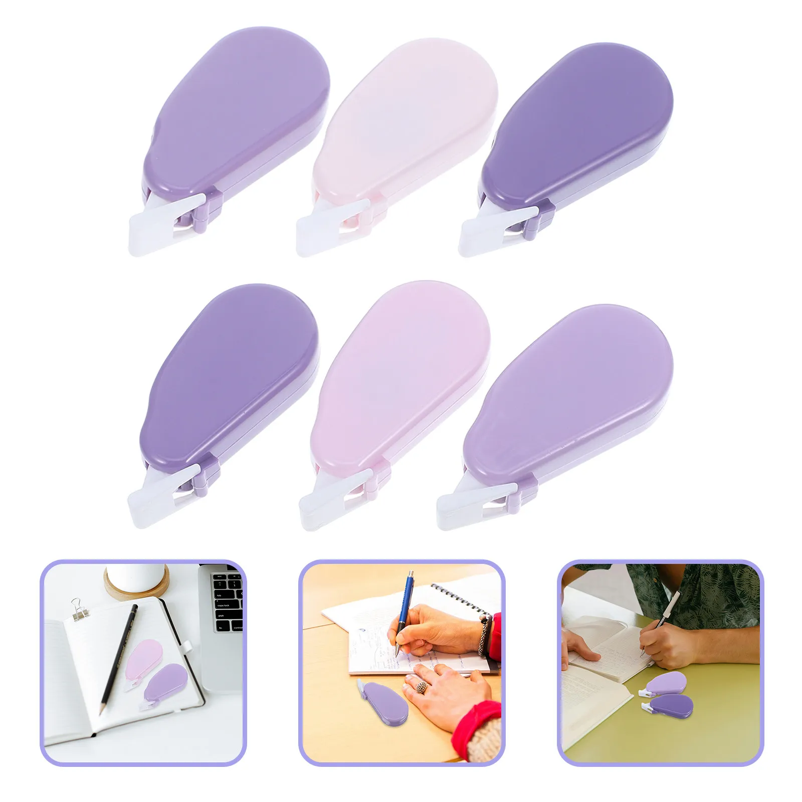 6Pcs Mini Correction Tape Instant Dry Portable School Office Stationery Supplies for Students