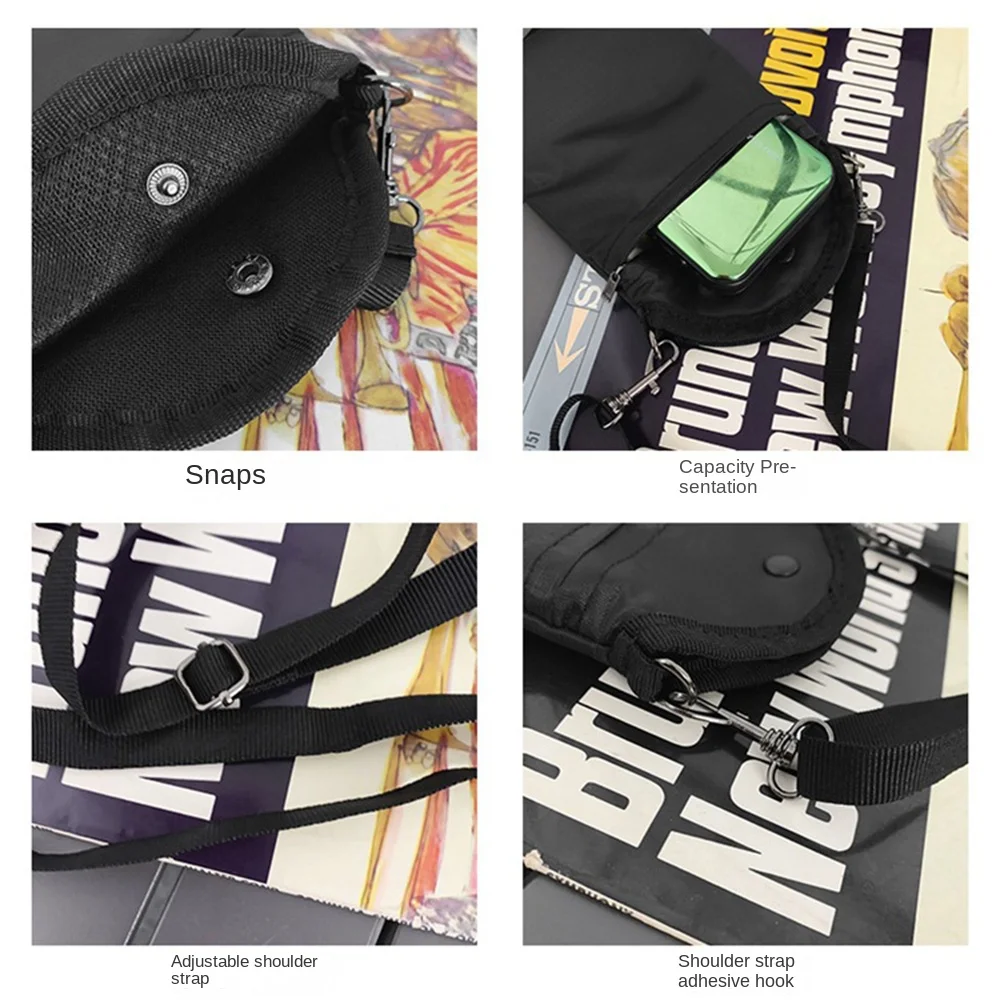 

Casual Nylon Crossbody Bag Adjustable Strap Japanese Style Mini Square Bag Single Shoulder Large Capacity Mobile Phone Bag
