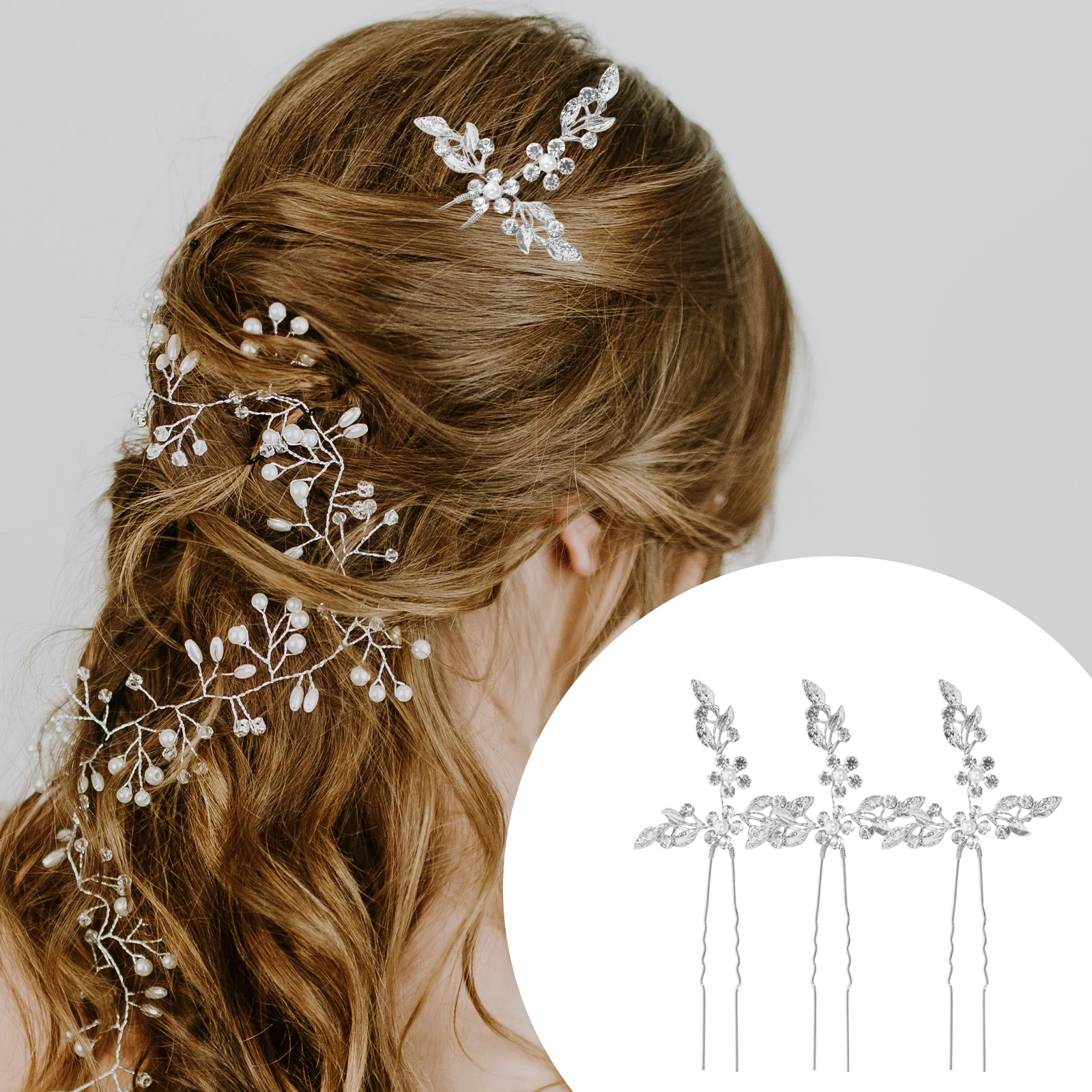 

3pcs Women'S Lightweight Compact Forks For Buns Sturdy Metal Hair Accessories Elegant Party Wedding Prom Night