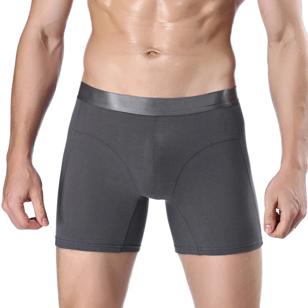 Men Cotton Boxer Briefs Gym Sport Fitness Stretch Breath Soft Comfort Shorts Underwear Panties Casual Knickers Trunk Underpants