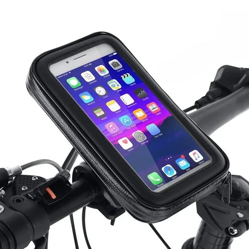 Waterproof Bicycle Phone Holder Motorcycle Bike Handlebar Phone Case Bag for iPhone 16 Pro Max 15 Samsung Bike Phone Stand Mount
