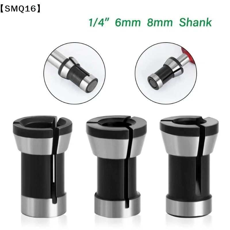 High Precision Router Collet Durable Steel 6mm 6.35mm 8mm Quarter Inch Shank For Milling Cutter Woodworking Use【SMQ】