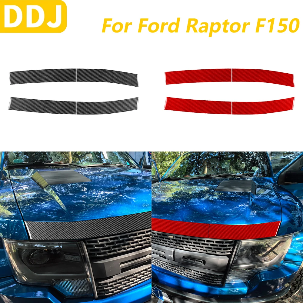 

Для Ford Raptor F150 2009-2014 передний бампер из углеродного волокна, панель капота двигателя, декоративная крышка, автомобильные аксессуары, декоративная наклейка