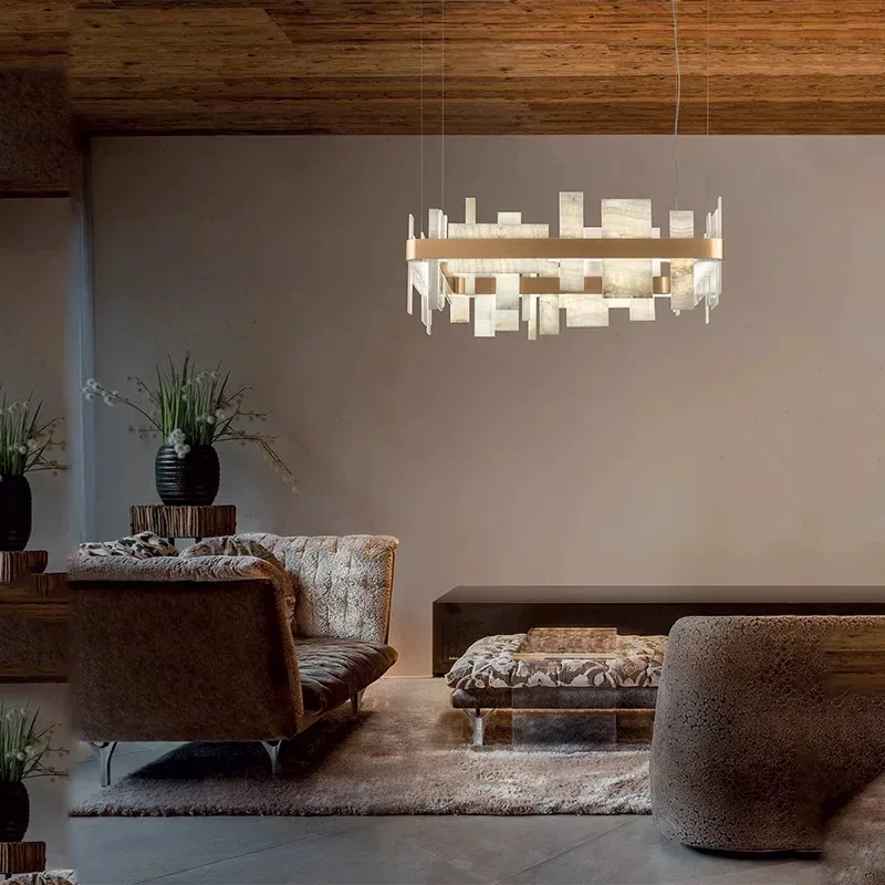 

2025 new light luxury lucite lamp, dimmable, Home interior lighting for living room, dining room, LED chandelier, iron lustre