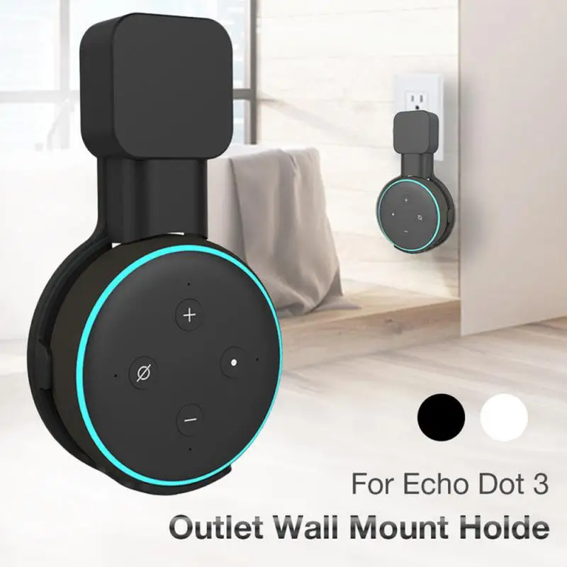 1/2/3PCS Outlet Wall Mount Table Stand Hanger for Amazon Alexa Echo Dot 3rd Gen Work with Amazon Echo Dot 3 , Holder Case Plug