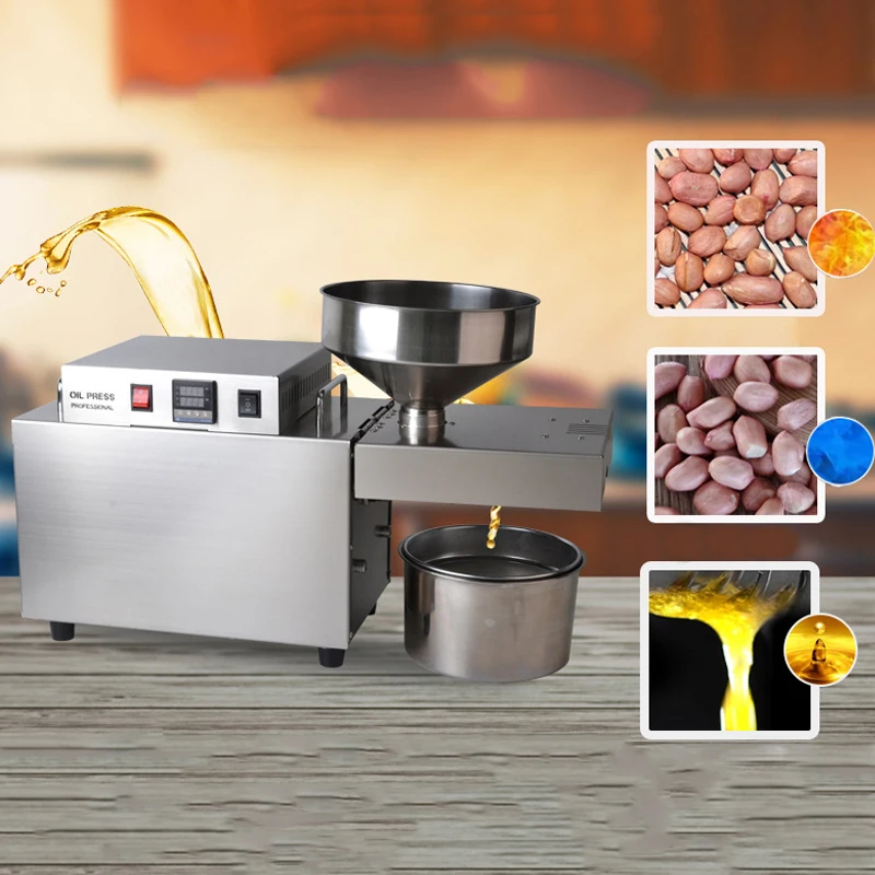 

Commercial Oil Press Machine S10 220V 110V 15Kg Per Hours Continuous Work Sesame Squeeze Peanut Walnut Extractor