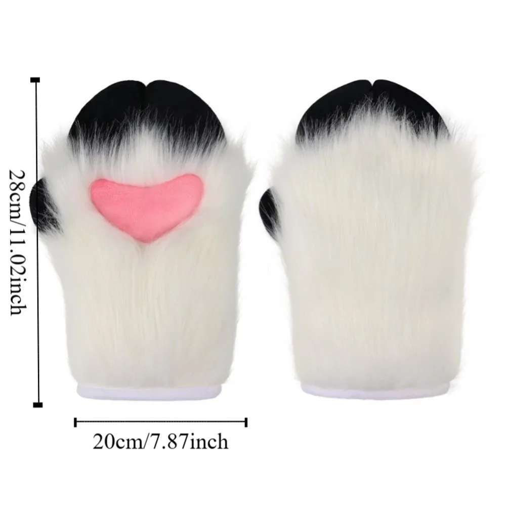 لطيف الكرتون تأثيري حلي قفازات Fursuit Kigurumi فروي الأغنام حافر القفازات رشاقته الدافئة قفازات حافر الأغنام الهدايا