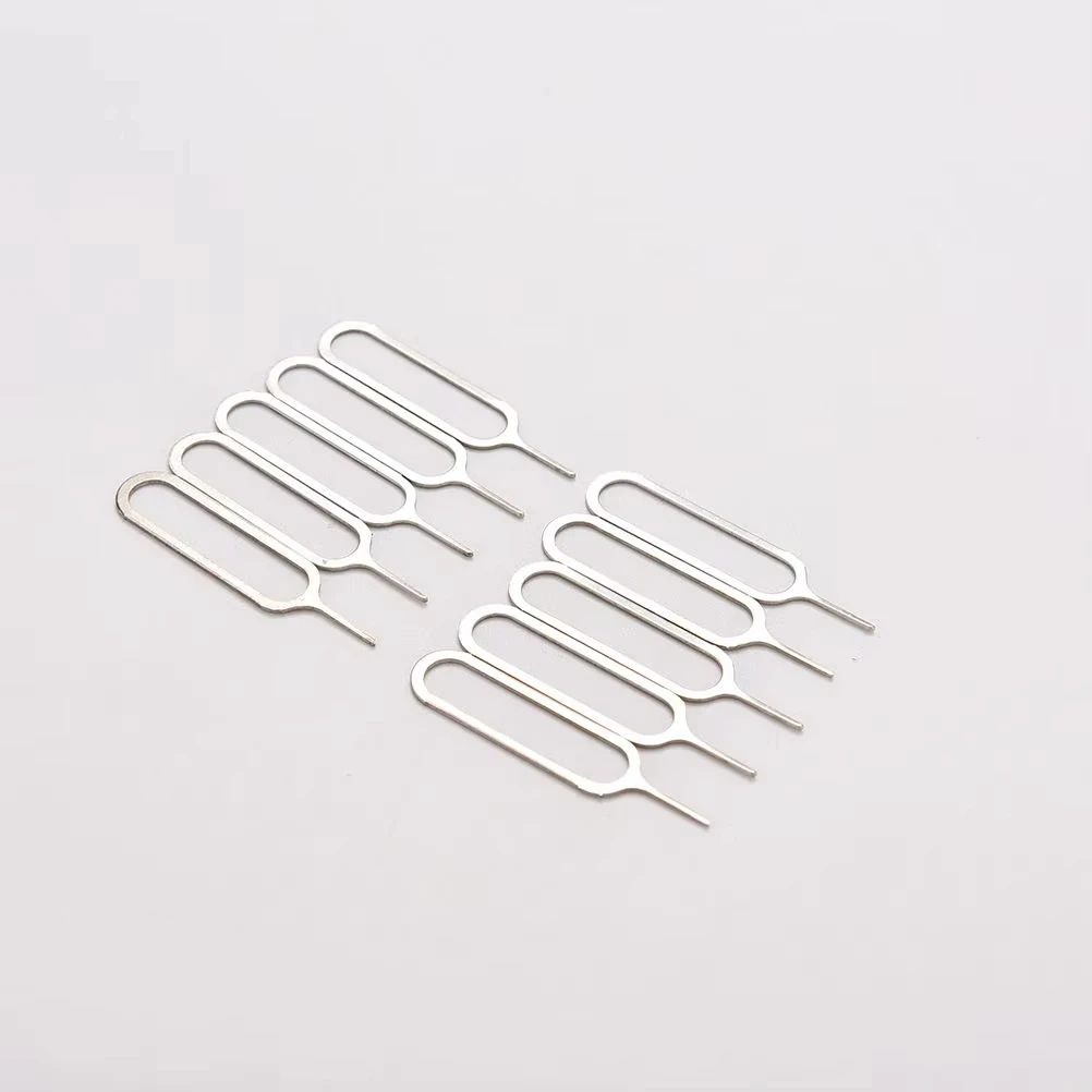 10pcs/set Sim Card Tray Removal Eject Pin Key Tool Stainless Steel Needle For Huawei For IPhone IPad Samsung