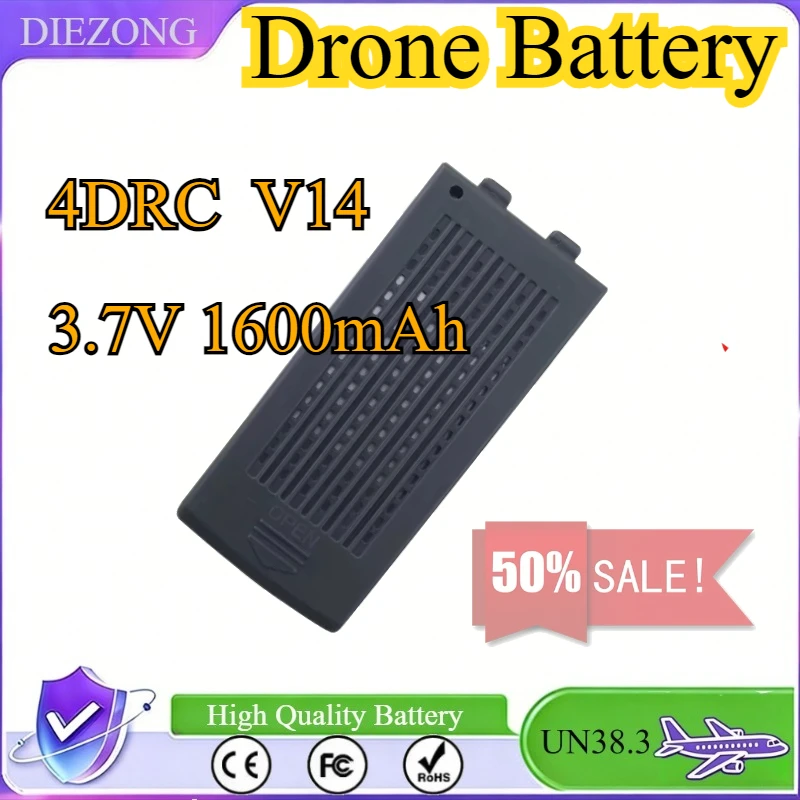 

1600mAh V14 Drone Battery for V14 RC Quadcopter Helicopter Accessories 4DRC V14 Drone Spare Parts Battery Wholesale