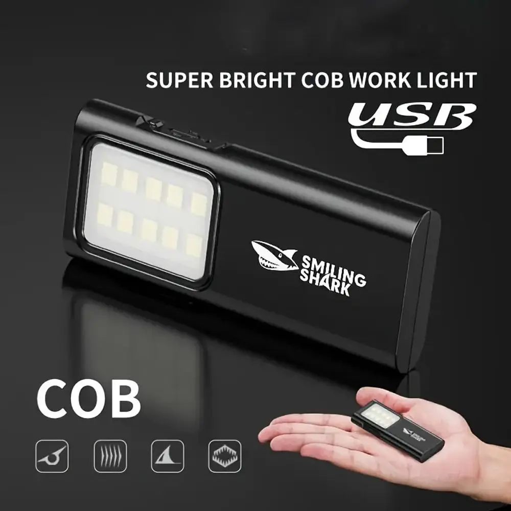 

Portable Mini LED Flashlight Clip-on Multi-function Outdoor Night Running Light Rechargeable COB Flashlights
