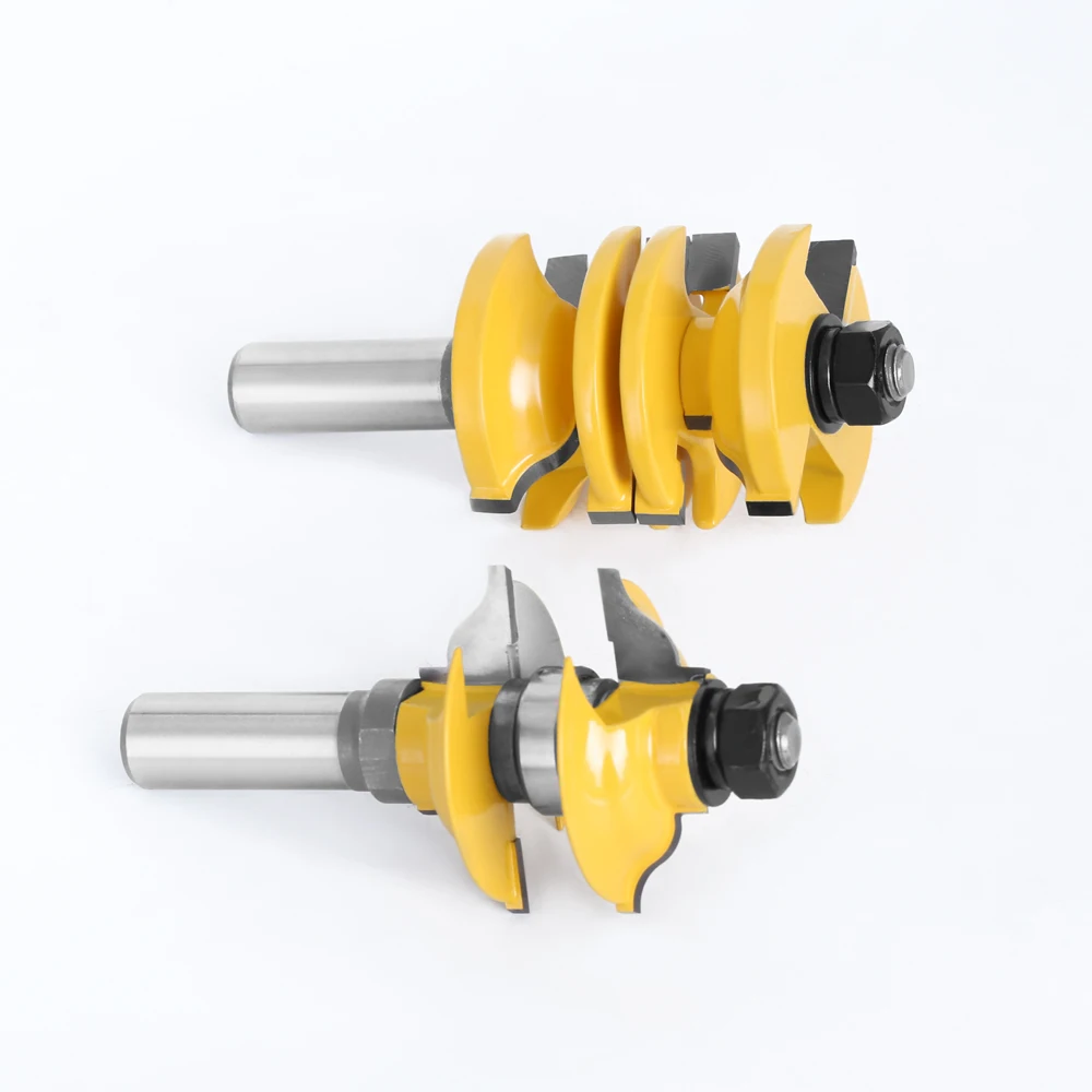 LAVIE 2pcs 12mm 1/2" Shank Entry & Interior Door Ogee Router Bit Matched MIlling Cutter Set for Wood Woodworking Machine 03123