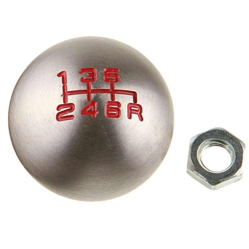 6 Speed Manual Ball Type Aluminum Gear Stick Shift Knob Shifter for