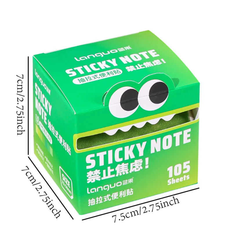 1Pcs 105 Sheets/roll Pull-out Sticky Notes Student Stationery Sticky Notes Transparent Color Sticky Notes