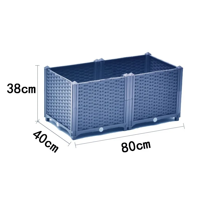Vegetable pots, planting boxes, flower boxes, flower racks, flower pots, balcony plastic extra-large square rooftop plant