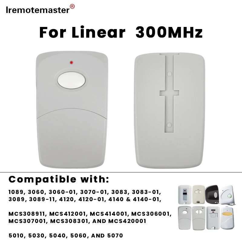 

For 3060 3089 Linear 10 Dip Switch Garage Door Remote Control 300MHz Wireless Garage Gate Commands MCS308911 Gate Opener