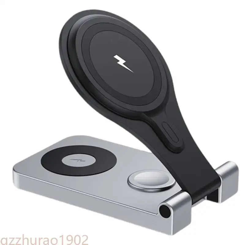 

97QB Upgrades Magnetic Charging Solution 15W Wireless Stand with LED Indicates Efficient 3 In 1 Wireless Charging Stand