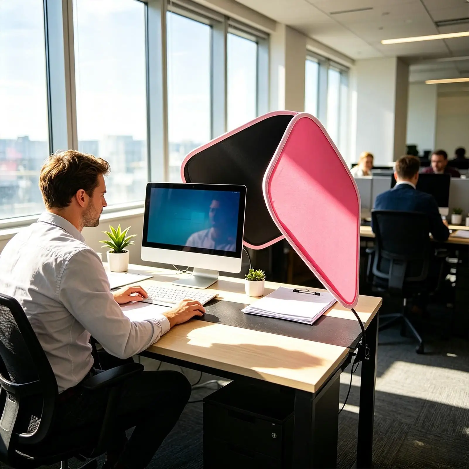 Office Desk Sun Blocker Desktop Overhead Privacy Protection Office Glare Shade For Men Adults Coworkers Colleagues Teachers