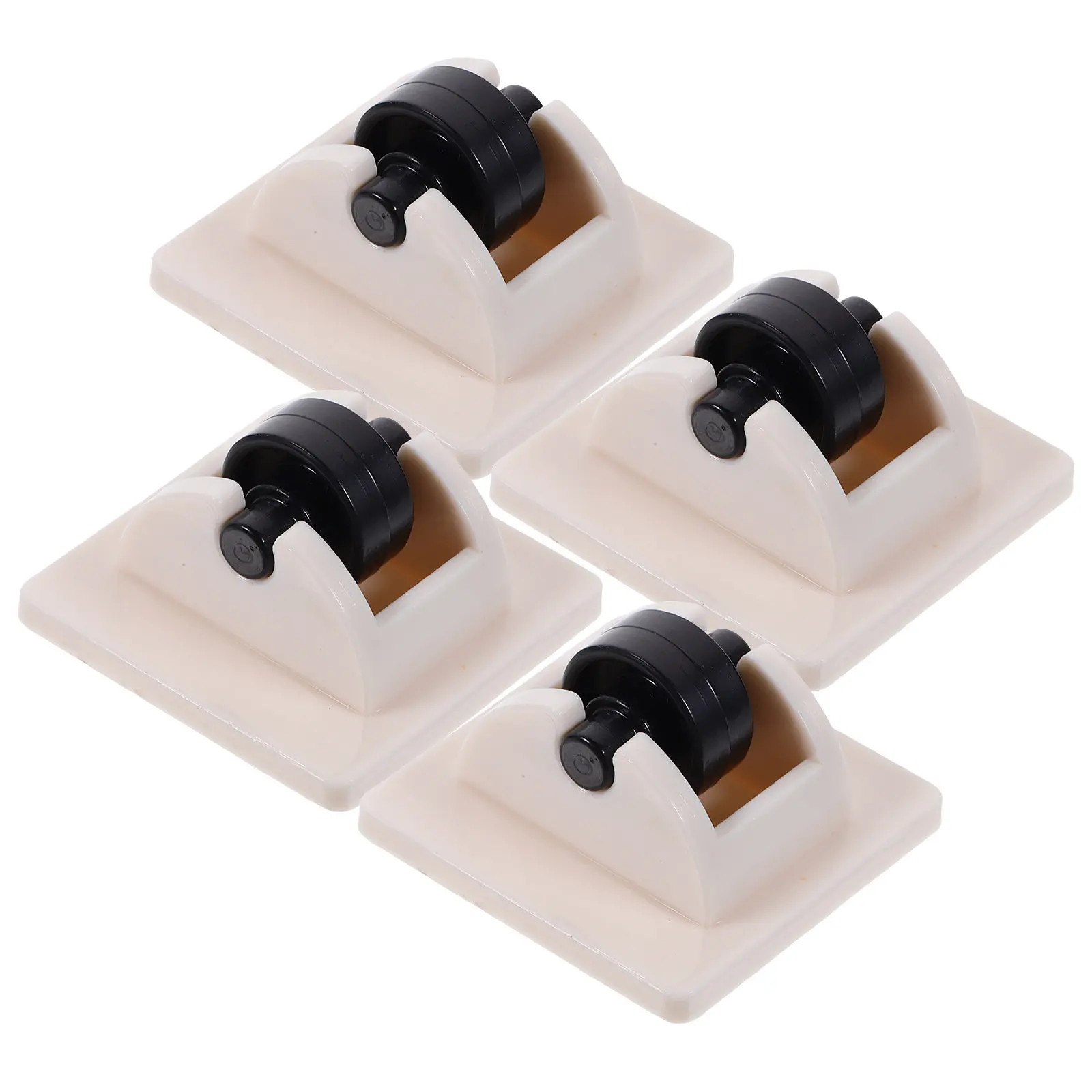 4 Pcs Garbage Cans Adhesive Caster Wheels for Furniture Mini Self-adhesive Castor Small