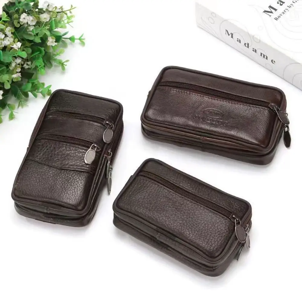 

New Belt PU Leather Phone Holder Waist Bag Multifunctional Portable Phone Holster Waterproof Leisure Belt Pouch Daily