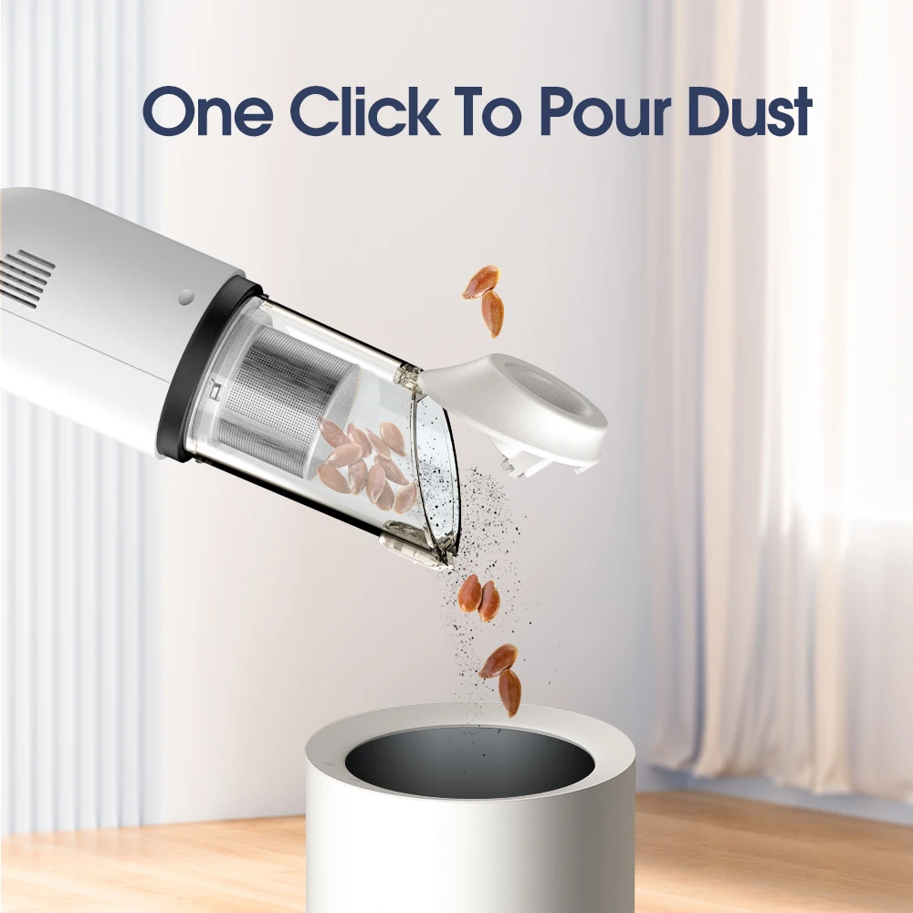 مكنسة كهربائية محمولة باليد من كارسون - شفط قوي 6000 باسكال، مكنسة كهربائية محمولة خفيفة الوزن بقدرة 90 وات للسيارة المنزلية، شحن من النوع C #4