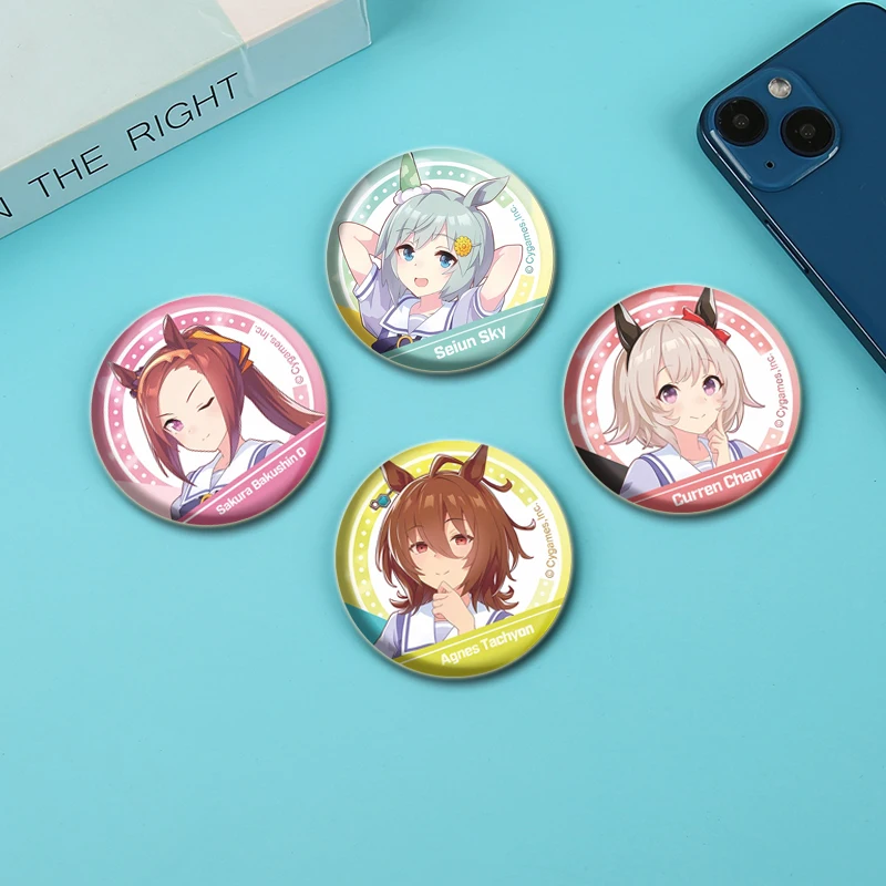 Sonder woche Stille Suzuki Tokai Teio Wodka Abzeichen Anime Cartoon Broschen Cosplay niedlichen Emaille Pins für Kleidung Zubehör Geschenke