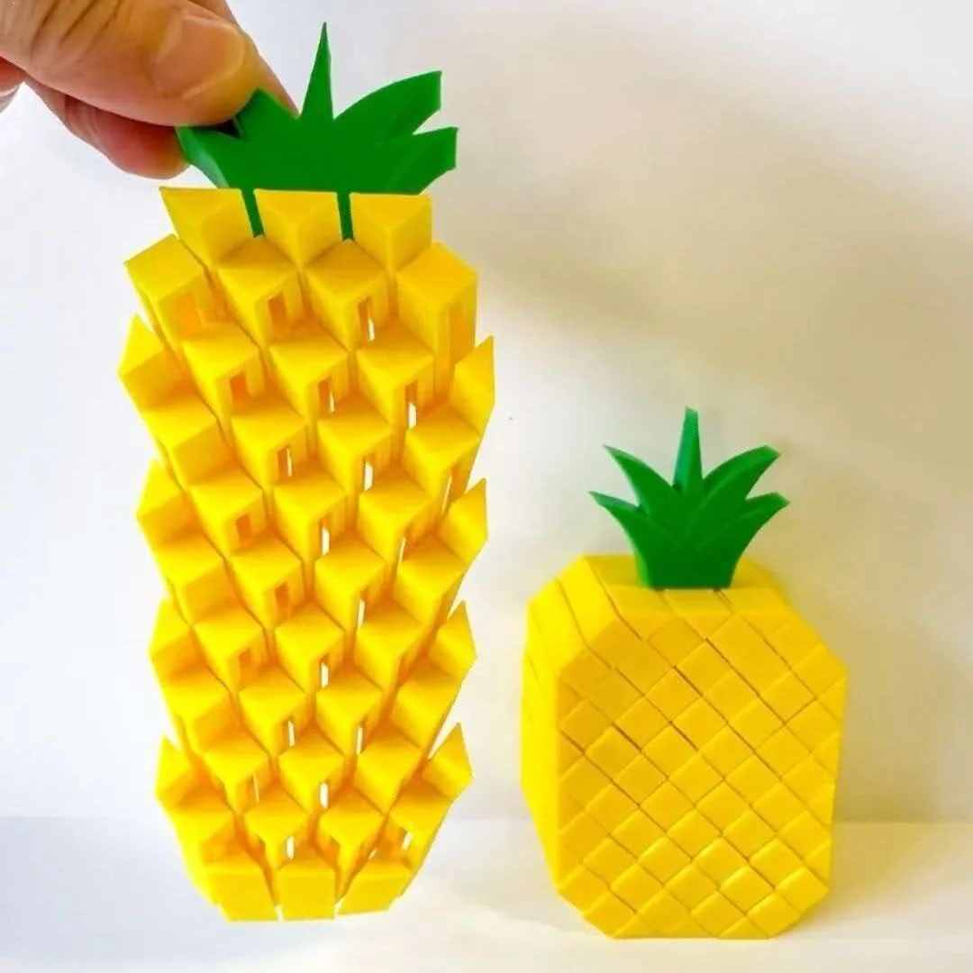 Creative Idea Pineapple 3D Printed Stretchable Fidget Sensory Decompression ADHD Anxiety Stress Relief Toys Novelty Gifts
