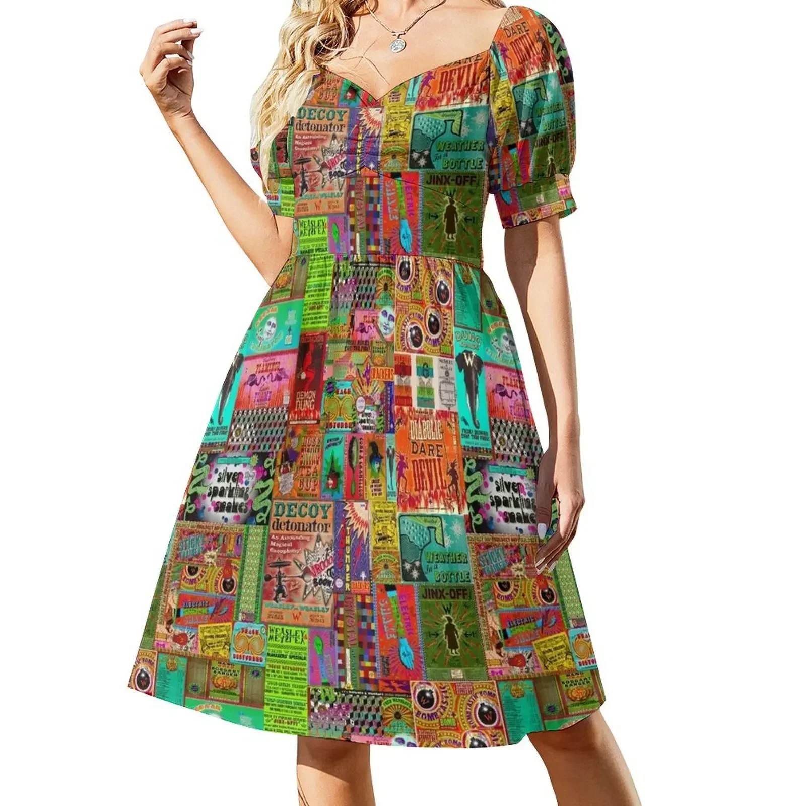 Weasley's Wizard Wheezes Collage Sleeveless Dress Women dresses summer dresses for womens Dress