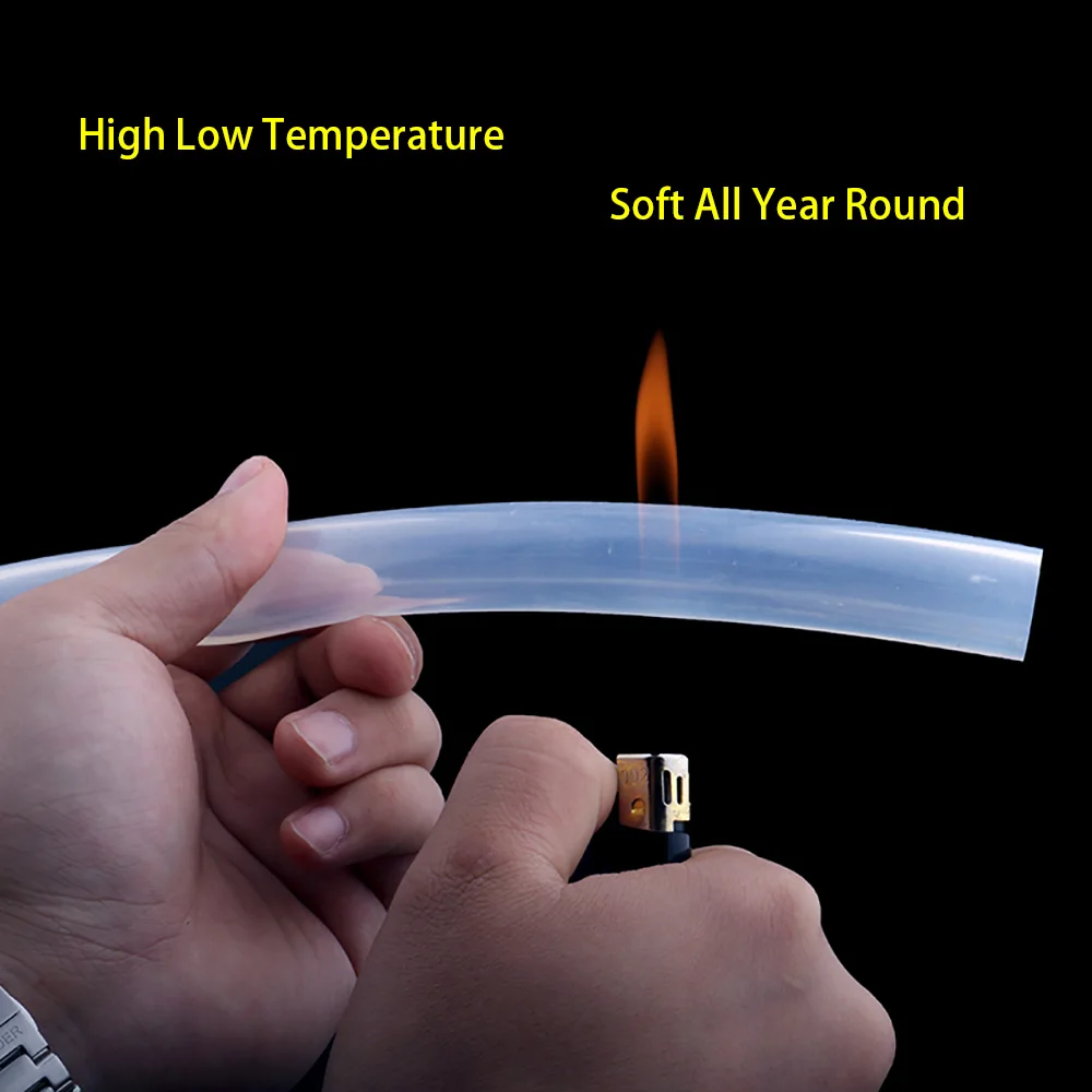 

1/5 Meters Food Grade Clear Transparent Silicone Rubber Hose Flexible Nontoxic Silicone Tube ID 2/2.5/3/4/5/6/7/8/9/10/12-20mm