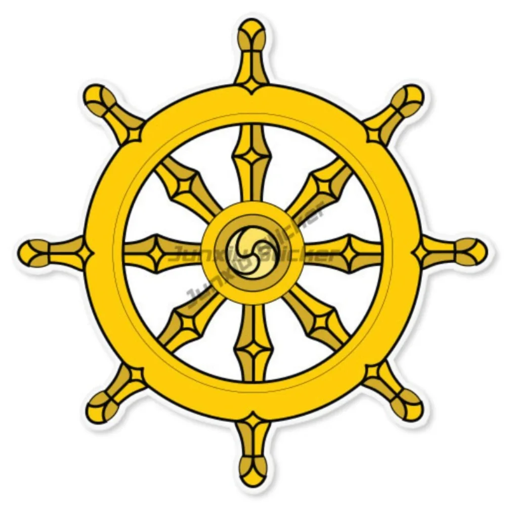 

Dharma Wheel Buddhism Car Bumper Sticker Decal