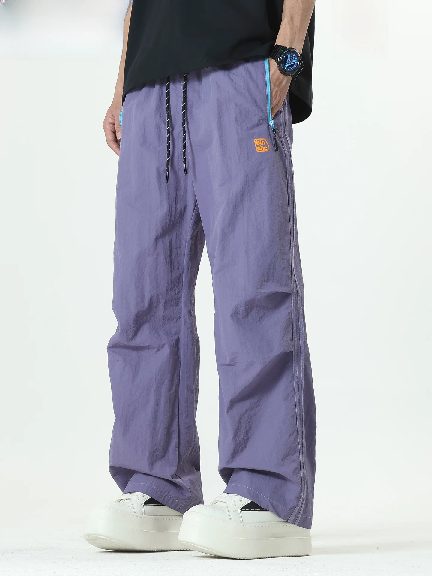 

WASSUP GLORY Men's Straight Leg Workwear Trousers Qui Dry Sport Pants Casual Long Pants Faionable Youth Active Sle