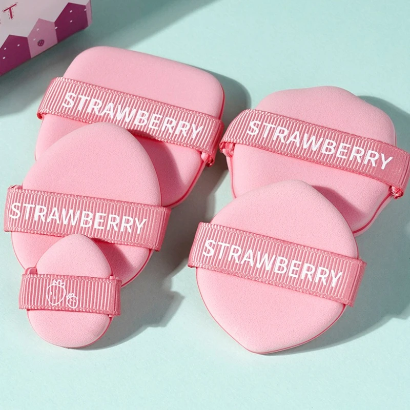 Dry Wet Dual-use Liquid Foundation Super Soft Powder Free Makeup Artist Strawberry Biscuit Air Cushion Powder Puff Cosmetic