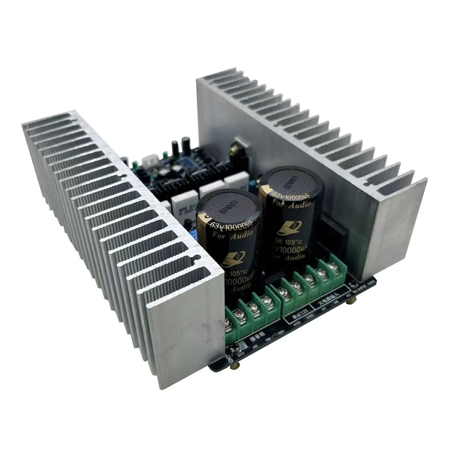 High-power audio amplifier board - onsemi dual transistor hifi dongzhi 5200 two-channel pure power amplifier (finished board)