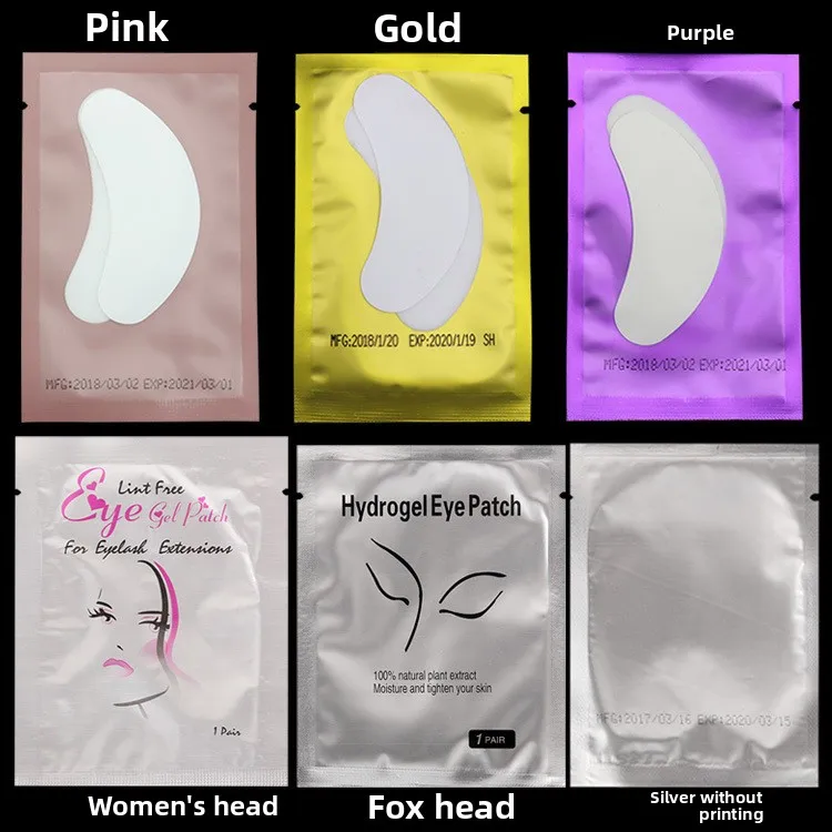 50 Pairs Sticky Lash Pads Hydrogel Patch Gel Pad Beauty Makeup Tool for Under Eyes Eyelash Extension Lint Free Lash Lift Pads