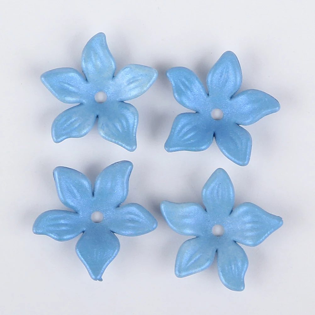 

1400Pcs Acrylic Frosted Five-Petal Flower DIY Jewelry Accessories 20mm Mixed Colors Handmade Bracelets Earrings Hairpin