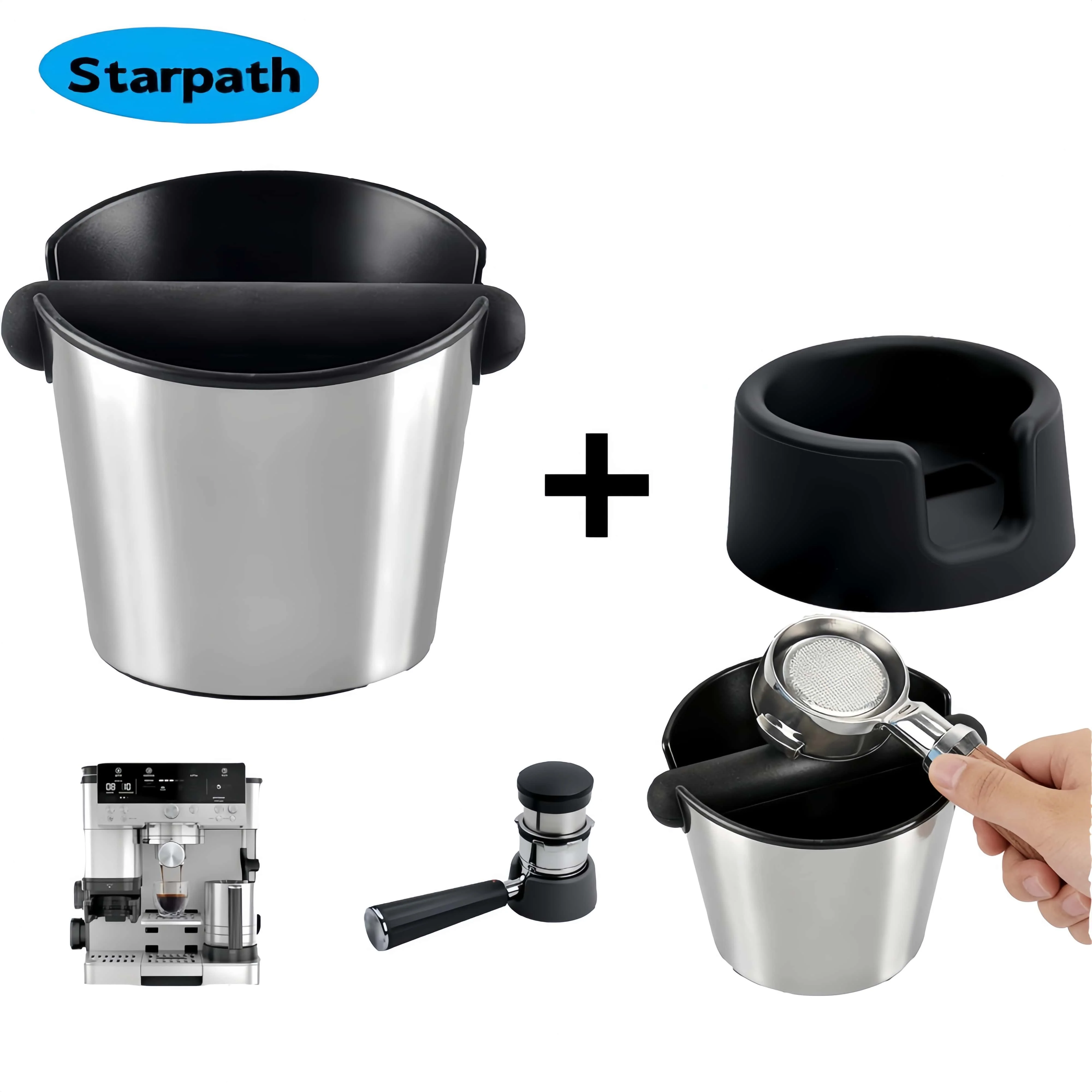 Coffee Grind Knock Box Dump Bin Waste Stainless Steel Espresso For Maker Household Cafe Tool