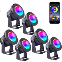 RGB APP Bluetooth Smart Landscape Light Outdoor Garden Fountain Pool Pond Spotlight Waterproof 10W RGB LED Underwater Lamps