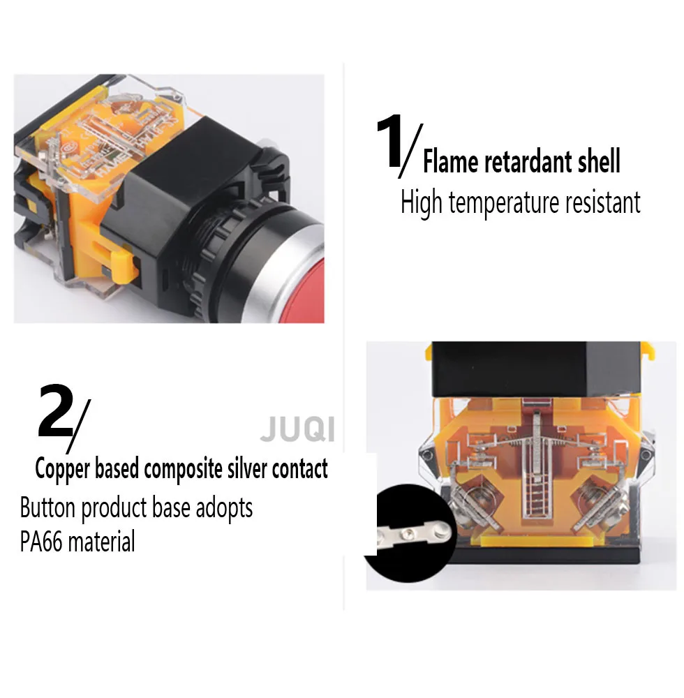 صندوق التحكم في مفتاح الزر، زر البلاستيك المحمول باليد، زر البداية الذاتي، صندوق مقاوم للماء، مفتاح إيقاف الطوارئ الصناعي الكهربائي