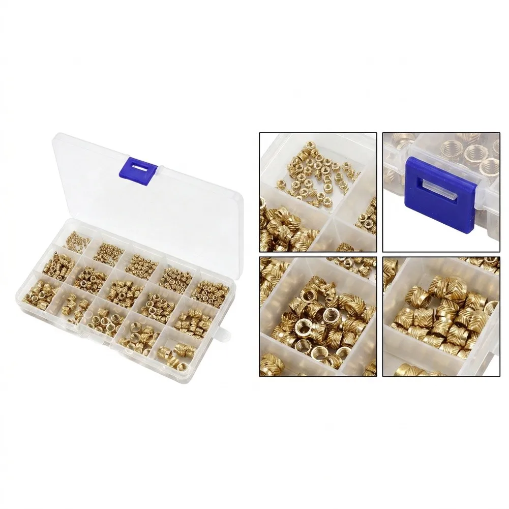 M2 M8 Insert Kit Brass Heat Set Inserts For Reliable Plastic Assembly Precise Threading Standard Resistant To Loosening