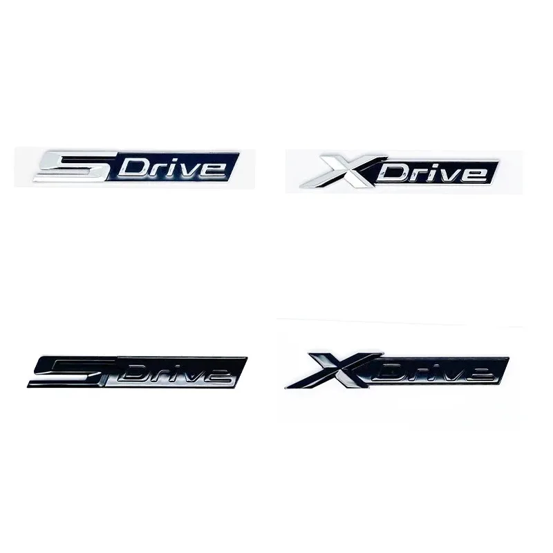 New Chrome Black Fender & Trunk Emblem Sticker for BMW 3/4/5/6/7/8 Series X1 X3 X4 X5 X6 Z4 GT  SDrive XDrive EDrive Badge Decal