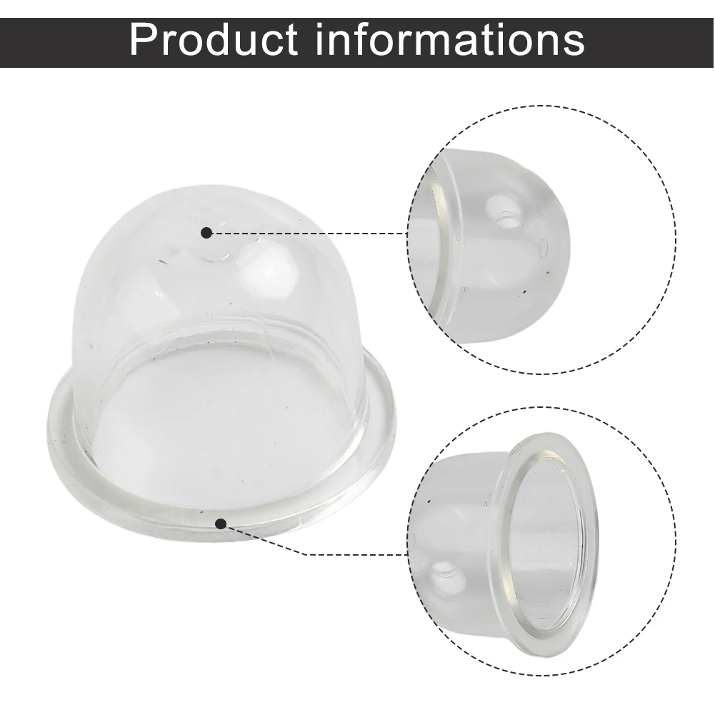 10pcs Fuel Primer Bulb For Hedge Strimmers Trimmer Chainsaws Plastic Primer Transparent Parts Brand New Suitable